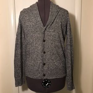 American Eagle Men’s Gray Blend Shawl Collar  Button Up Cardigan Size Small NWOT